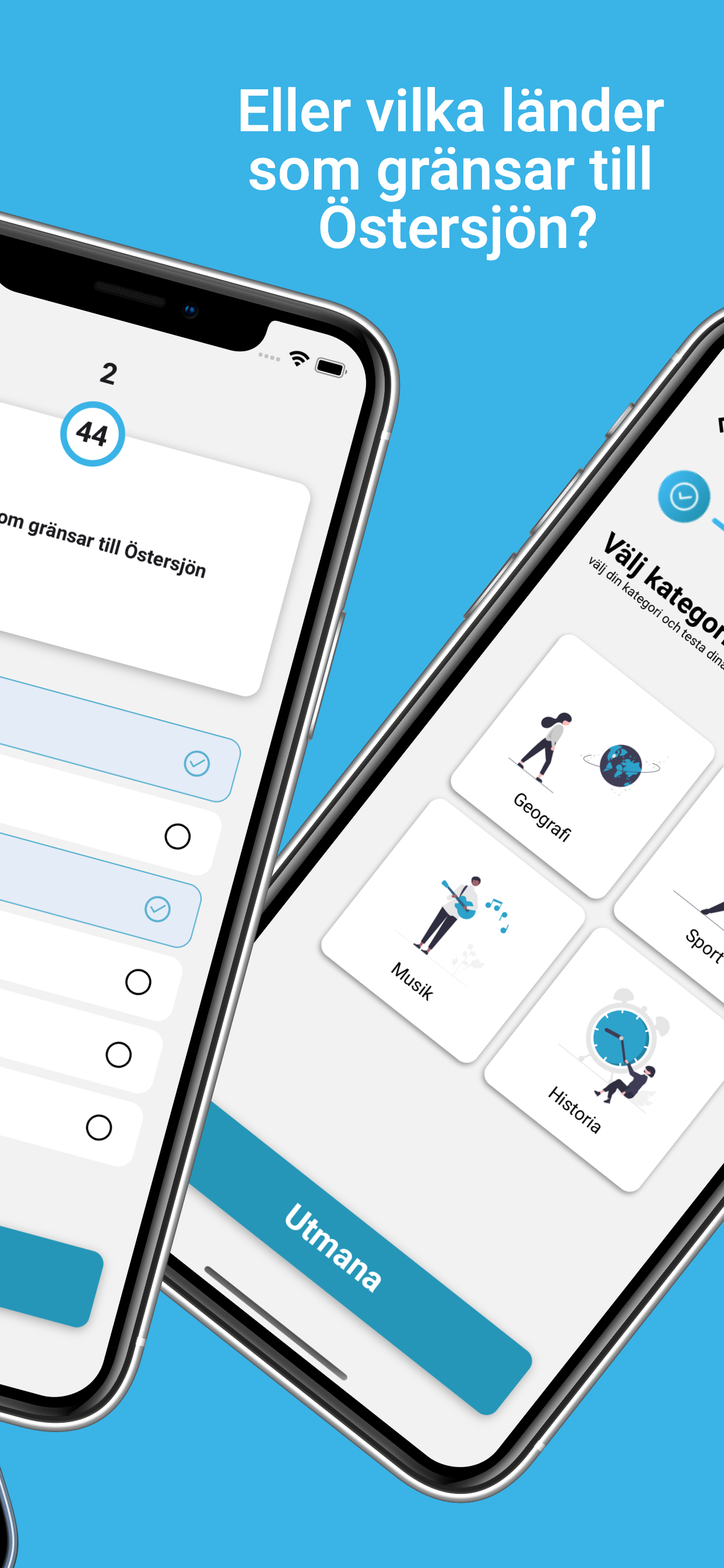 Quiz game App Store screenshot — geography quiz