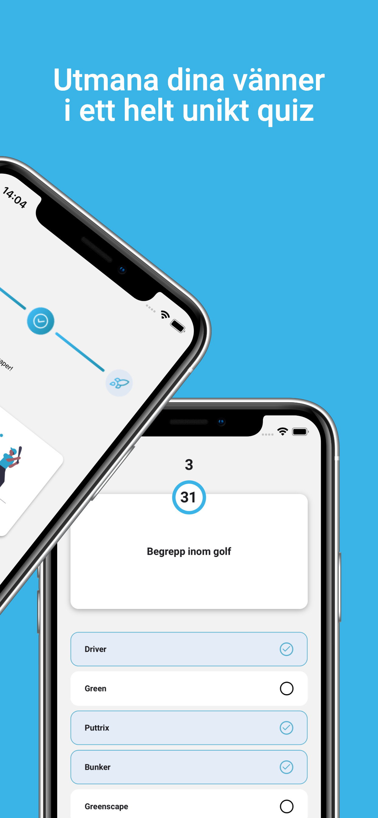 Quiz game App Store screenshot — challenge friends